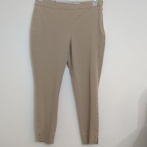 1901 by Nordstom Tan Tailored Split Ankle Side Zipped Pants  Size 8